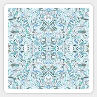 Mosaic in Aquamarine / Boho Tile Pattern Sticker